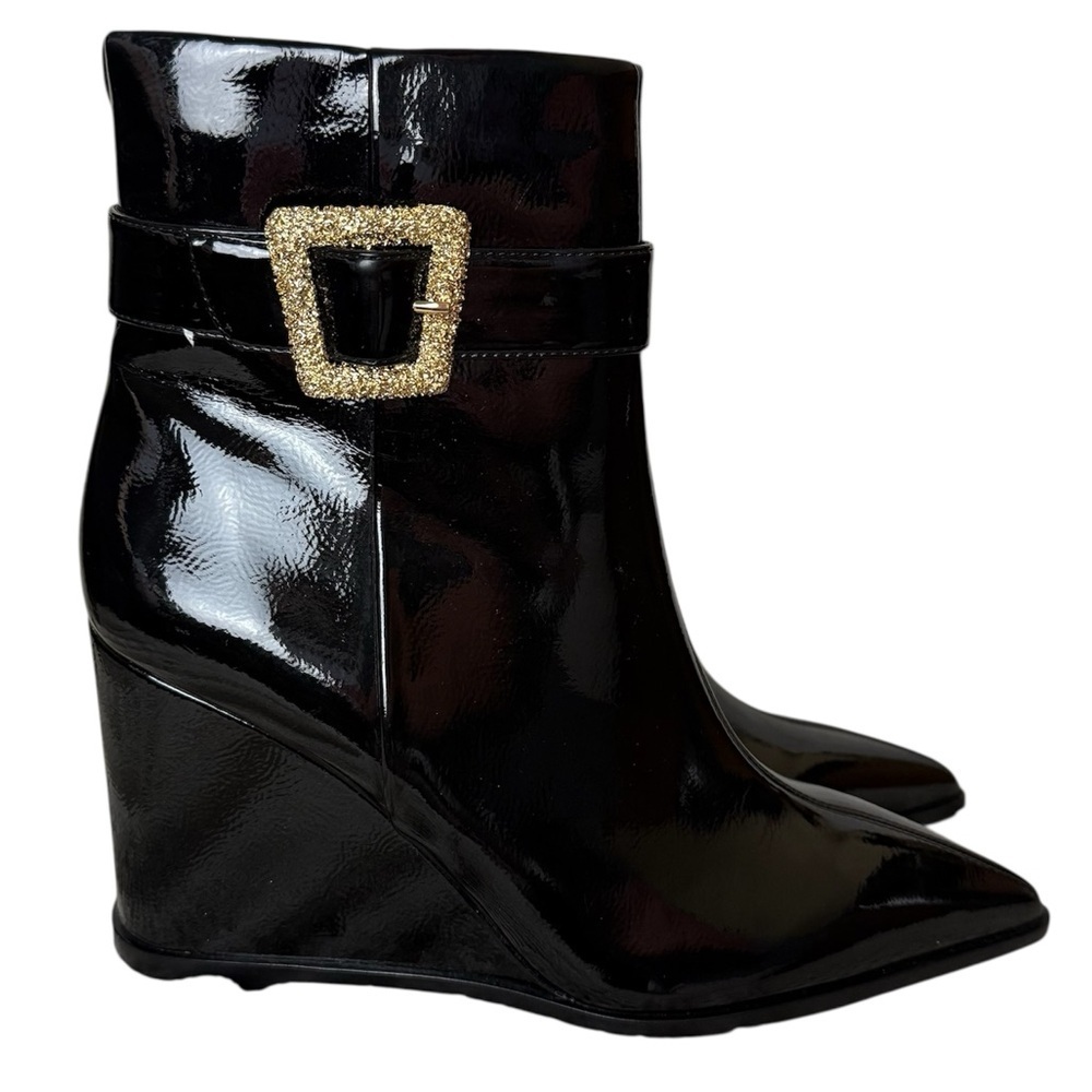 Sam Edelman Weslie Pointed Toe Wedge Boot Size 8 1/2